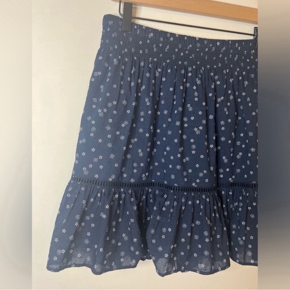 Madewell Smock-Waist Ruffle Mini Skirt – Bandana Flower Print – Size Small NWT - Picture 9 of 11